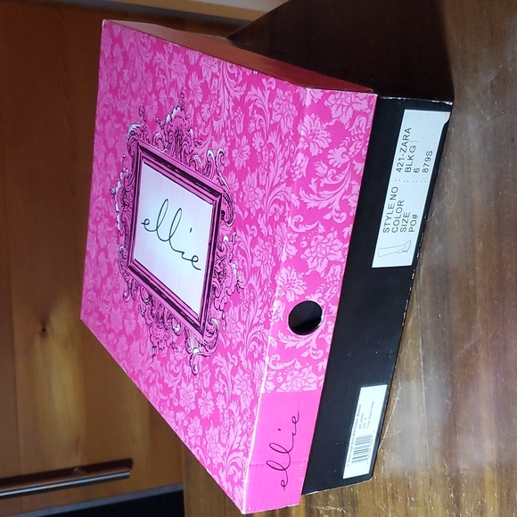 Ellie Boots Size 6 NEW Black Glitter Knee High Heeled Boots - Picture 8 of 8